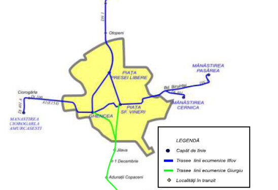 Rute RATB spre manastiri
