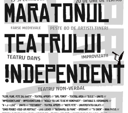 Maratonul Teatrului Independent, intre 10 si 12 septembrie